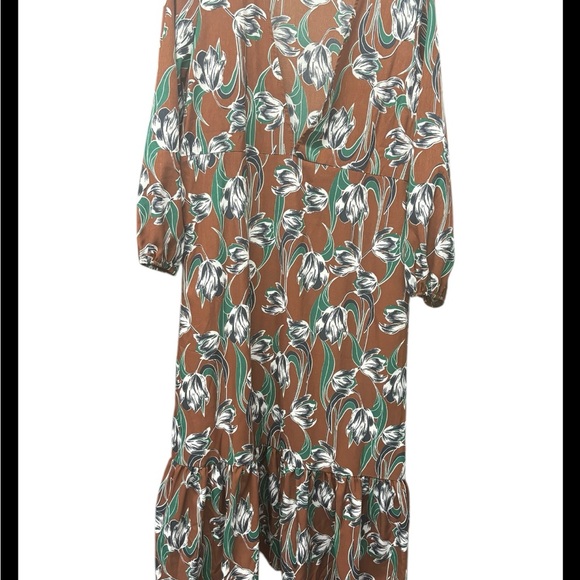 Nasty Girl Floral Brown Dress - Picture 1 of 6